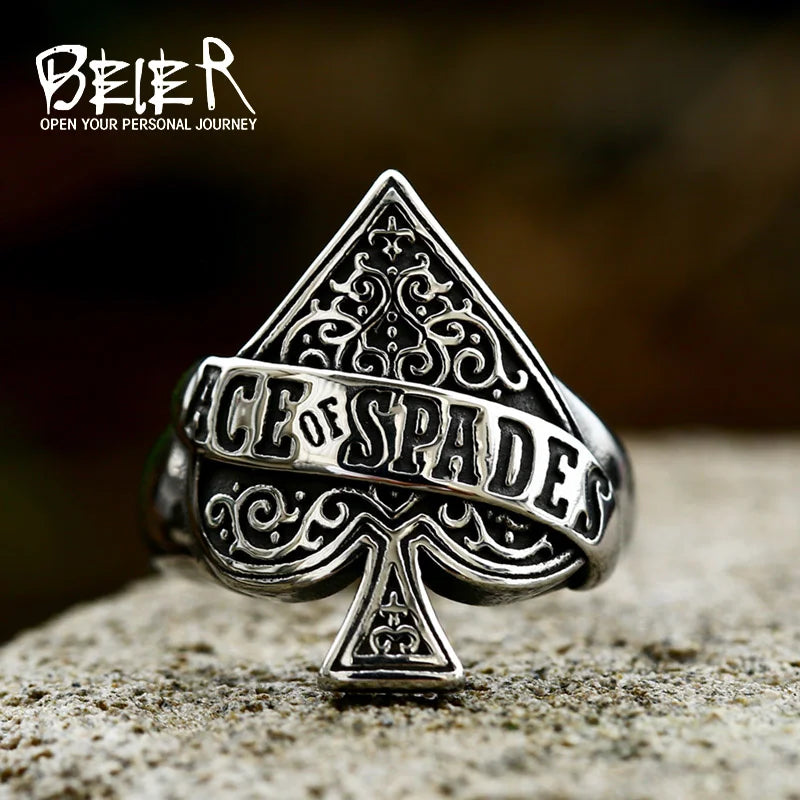 Wildcard Ace of Spades Ring