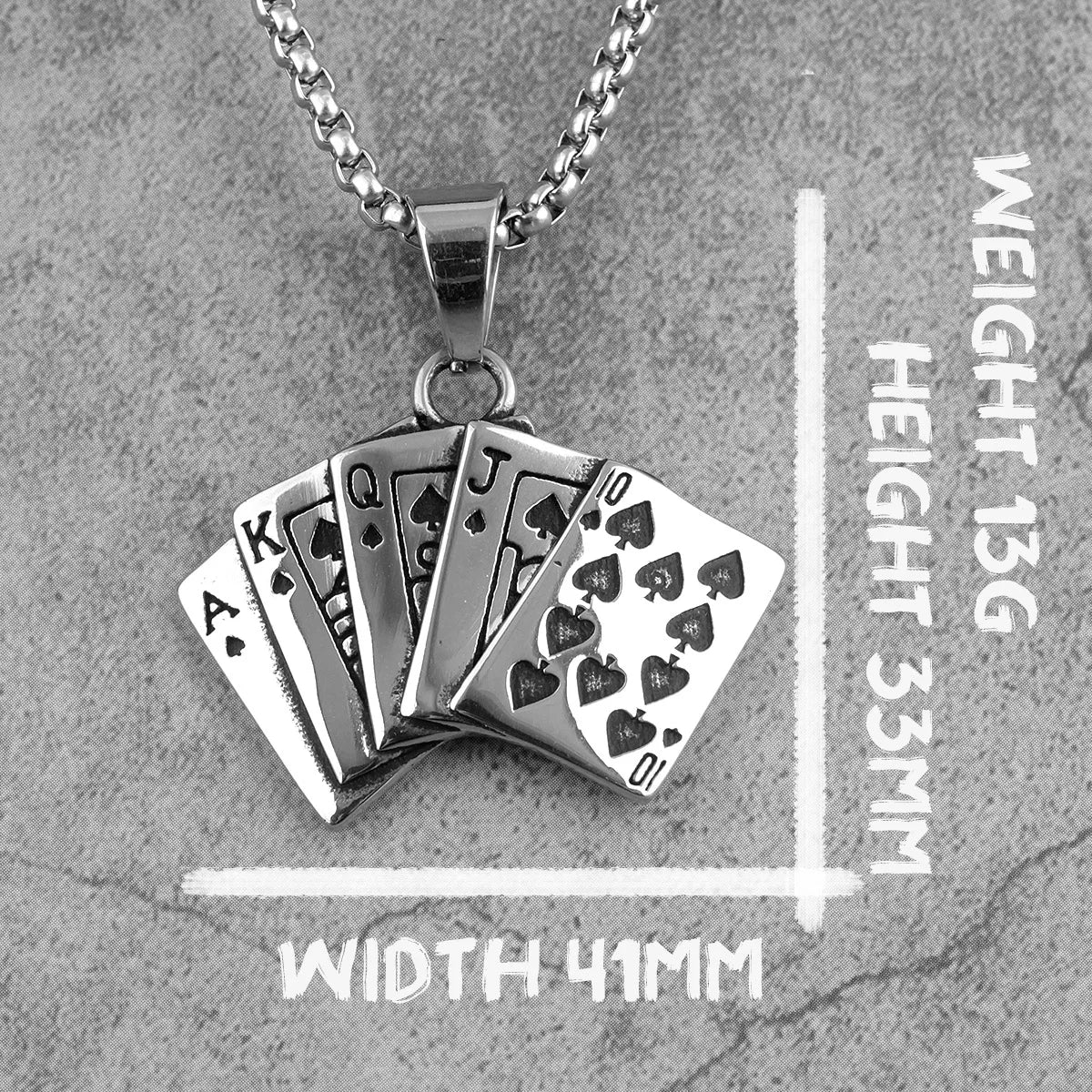 Royal Flush Pendant Necklace