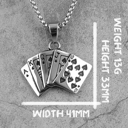 Royal Flush Pendant Necklace