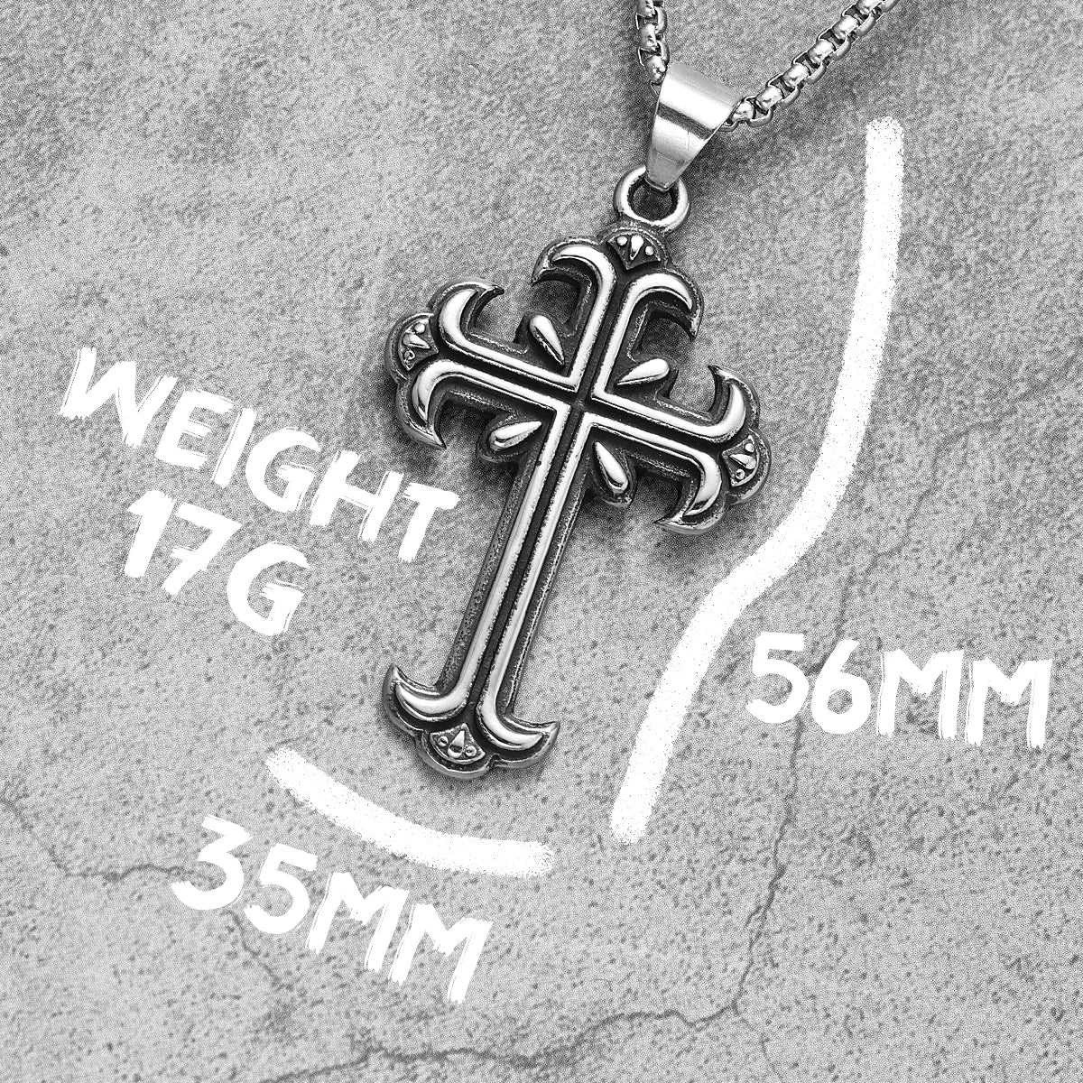 Sanctum Carved Cross Necklace