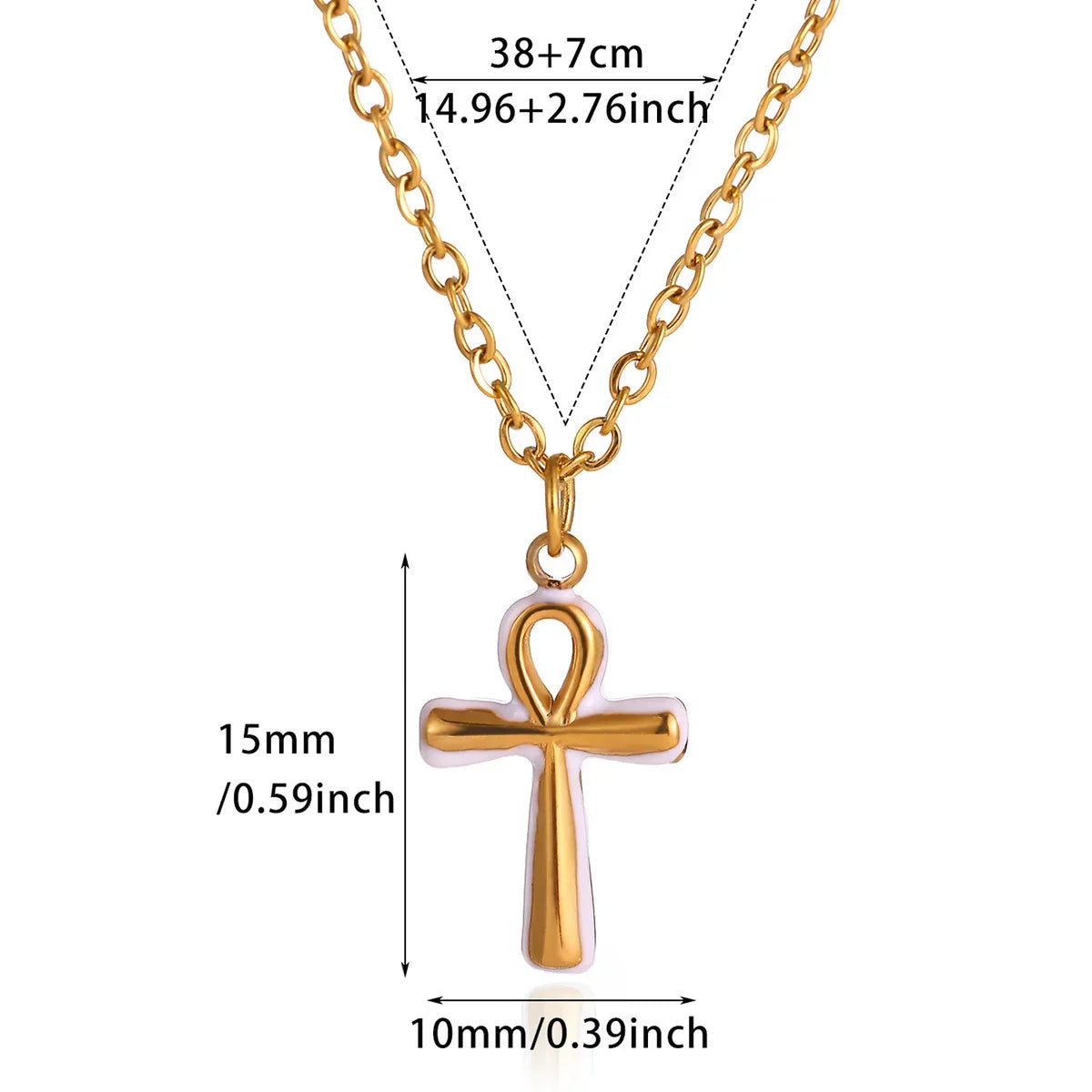 Vesper Cross Pendant Necklace