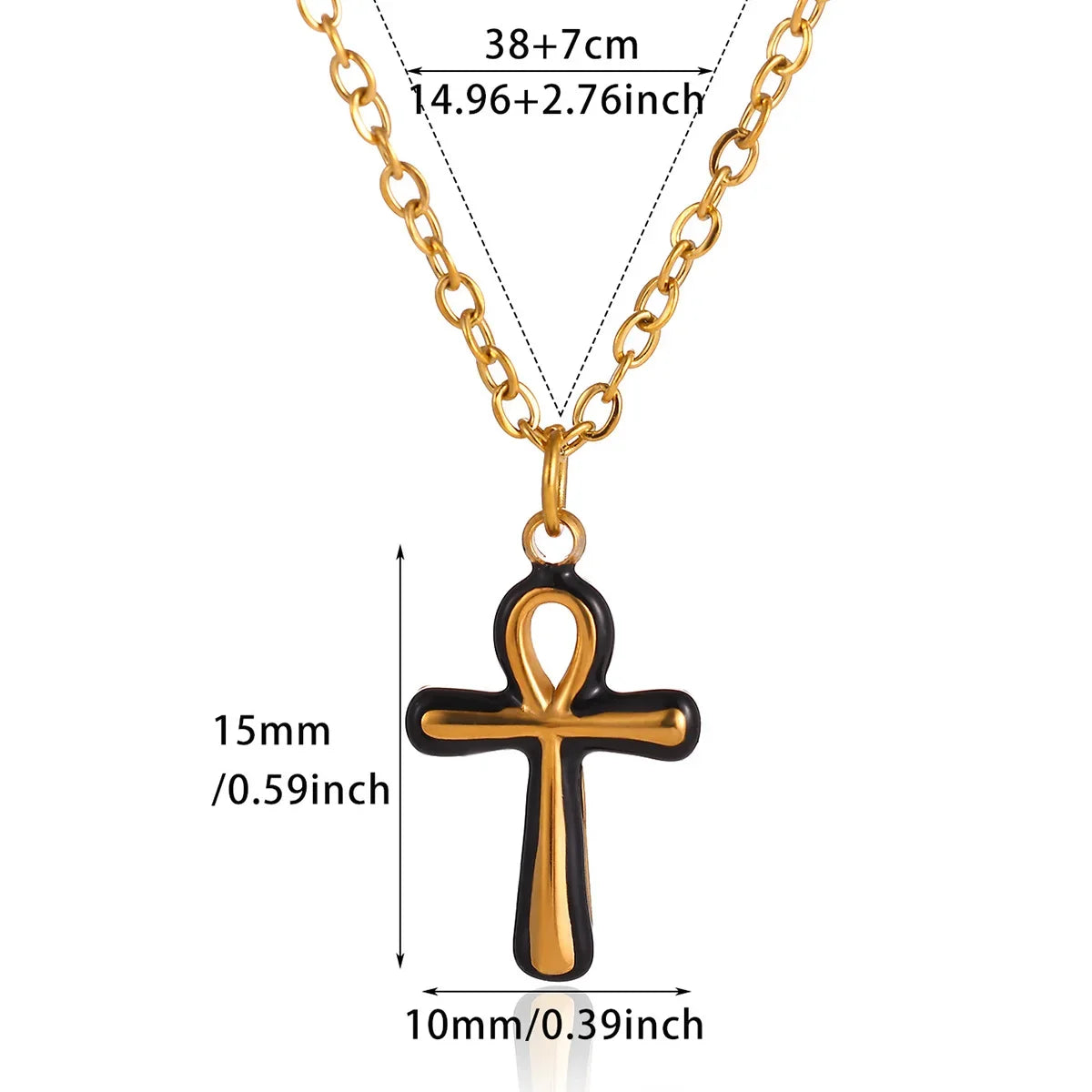 Vesper Cross Pendant Necklace