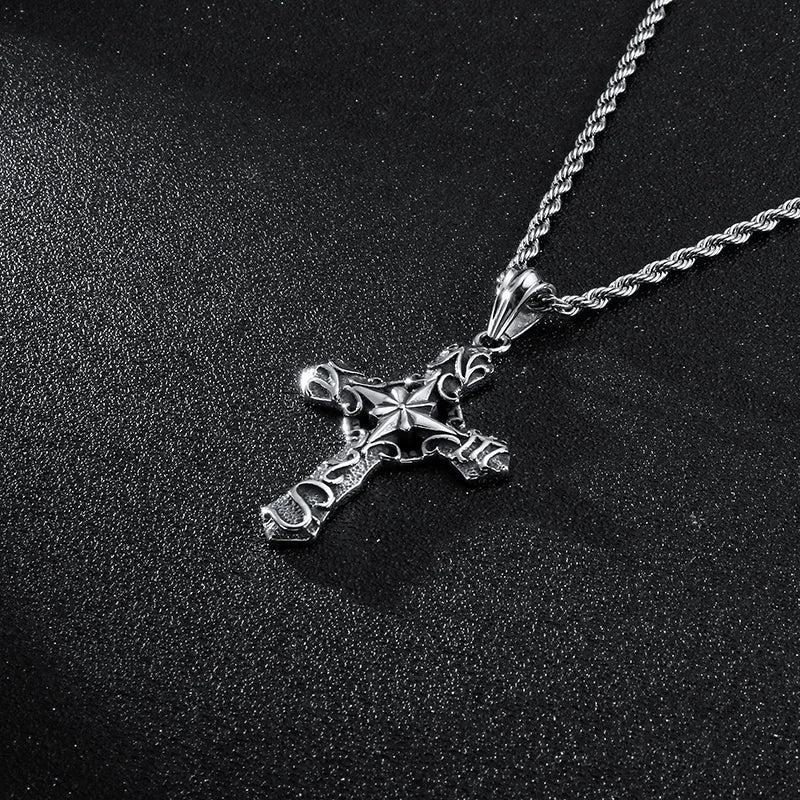 Penitent Twist Chain Cross Necklace