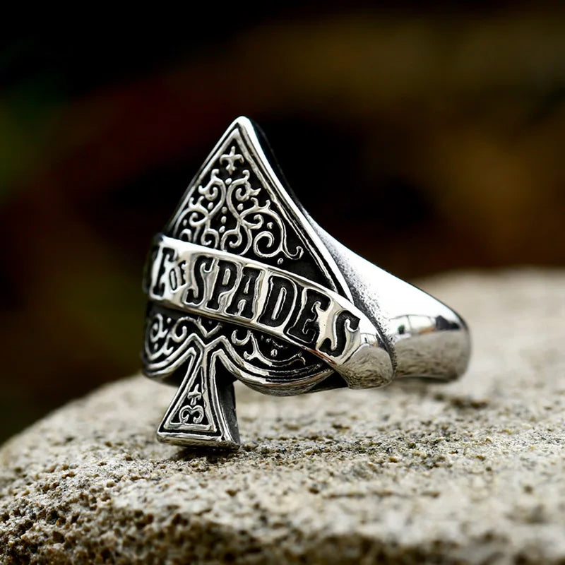 Wildcard Ace of Spades Ring