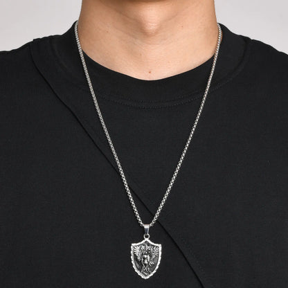 Bulwark Saint Michael Shield Necklace