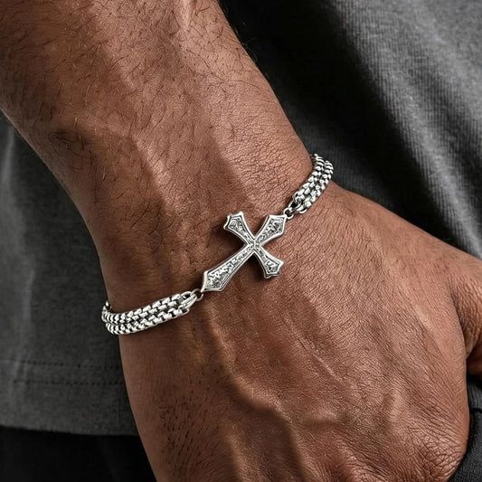 Procession Layered Cross Bracelet