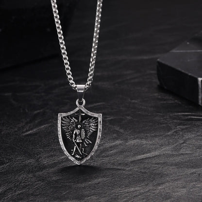 Bulwark Saint Michael Shield Necklace