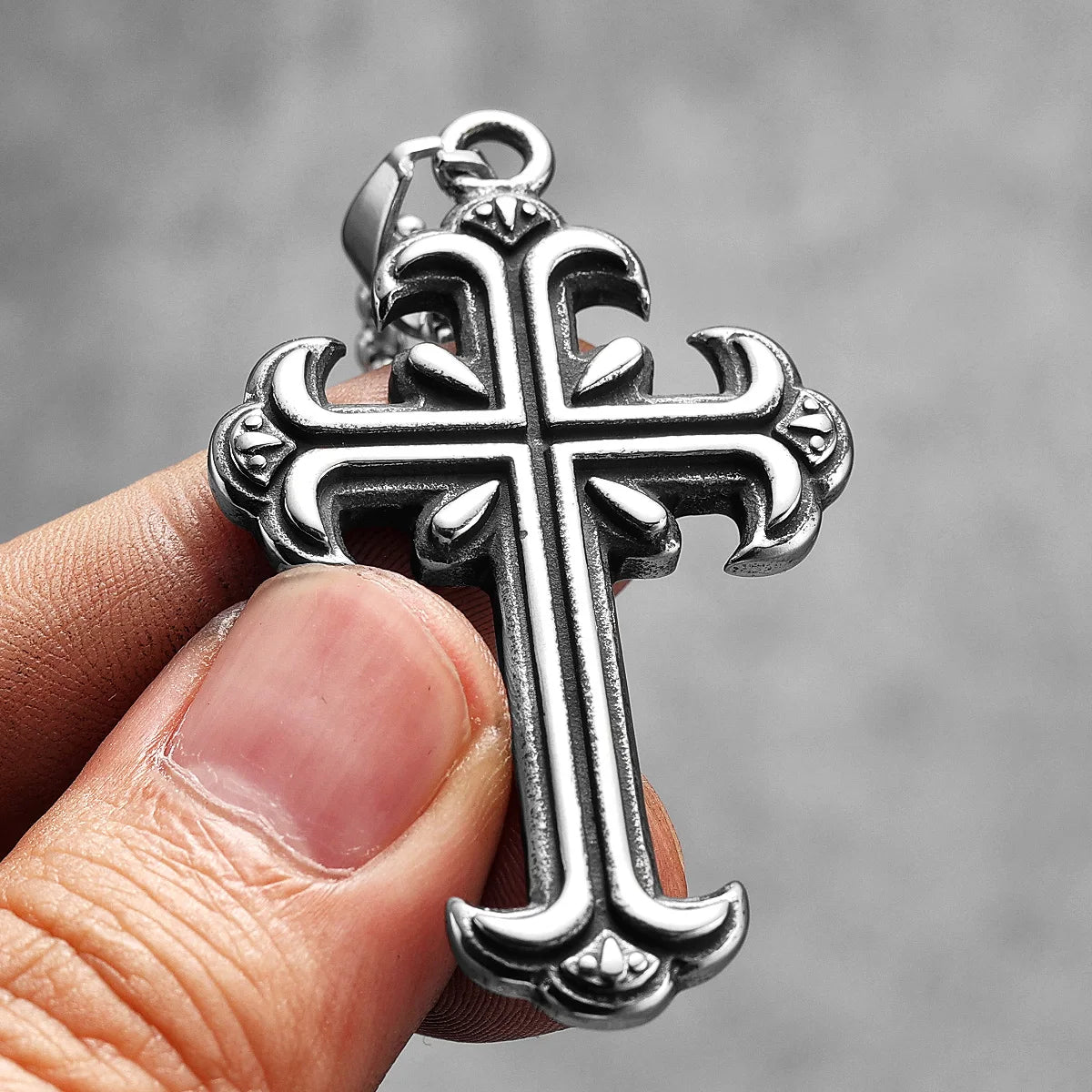 Sanctum Carved Cross Necklace