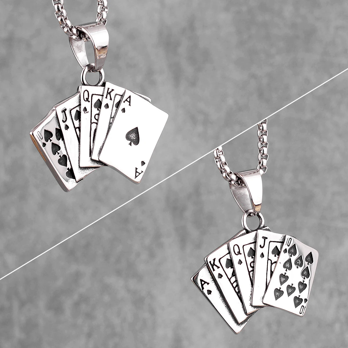 Royal Flush Pendant Necklace
