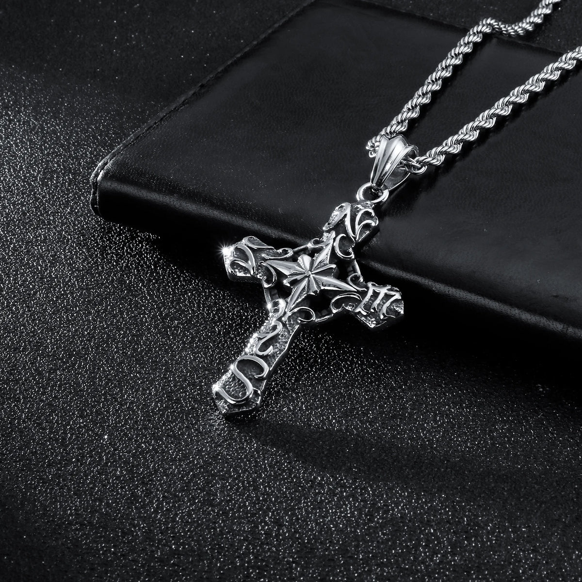 Penitent Twist Chain Cross Necklace