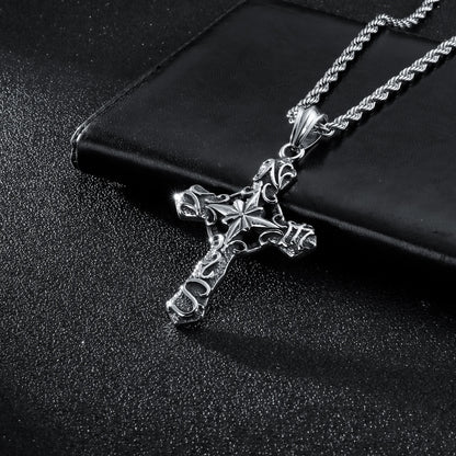 Penitent Twist Chain Cross Necklace
