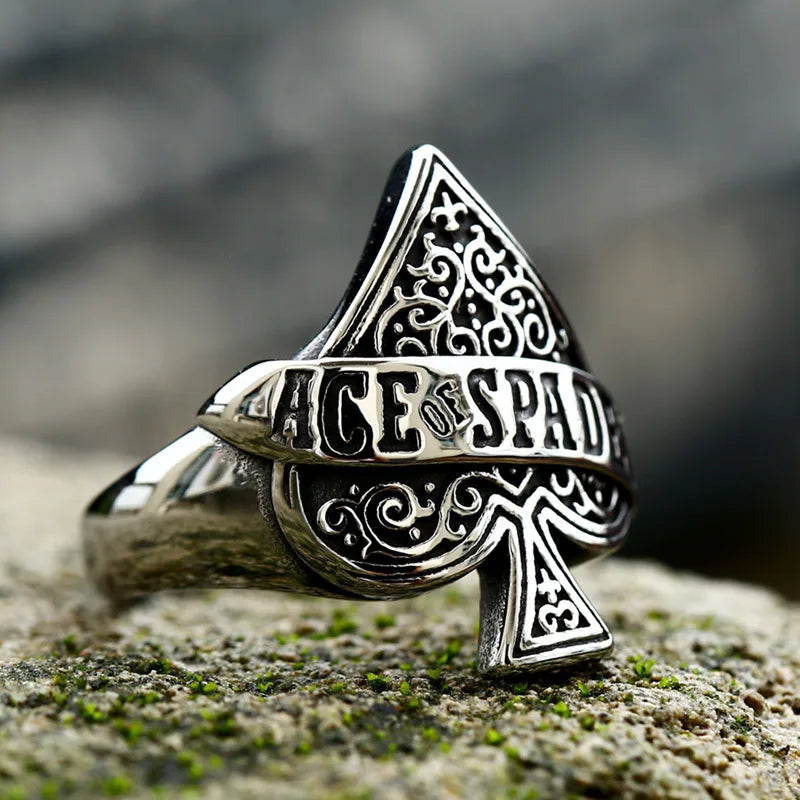 Wildcard Ace of Spades Ring