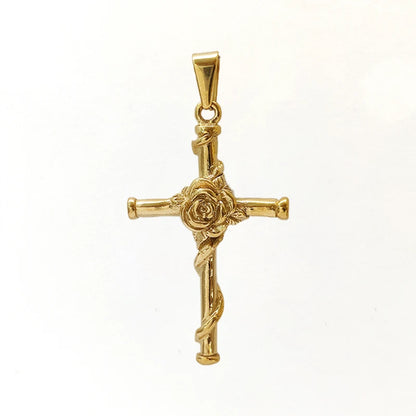 Briar Rose Cross Necklace
