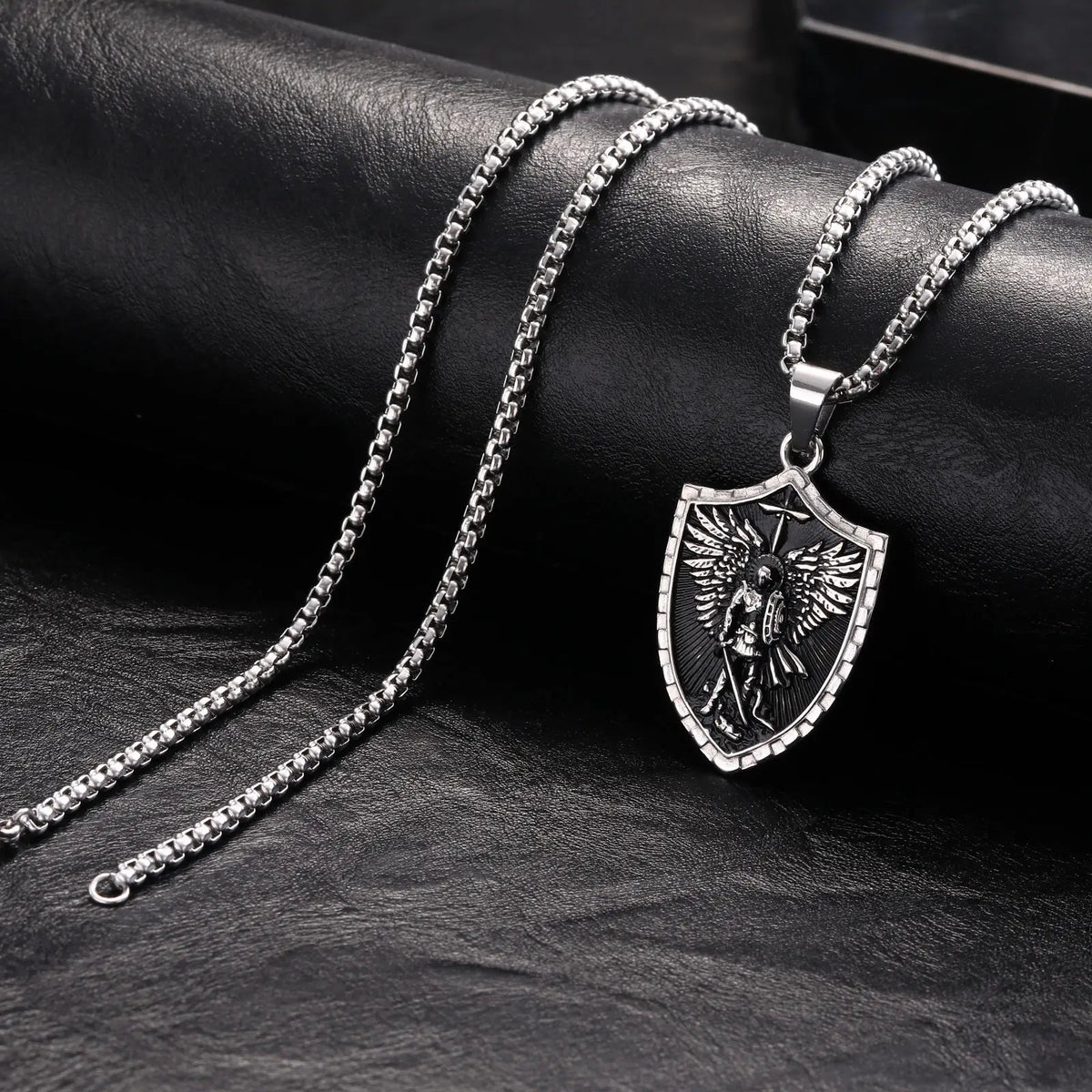Bulwark Saint Michael Shield Necklace