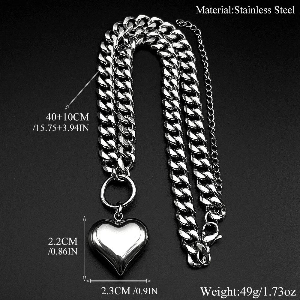 Heartbreaker Chunky Heart Necklace