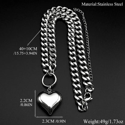 Heartbreaker Chunky Heart Necklace