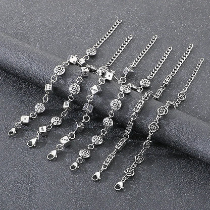 Wager Rose and Dice Charm Bracelet