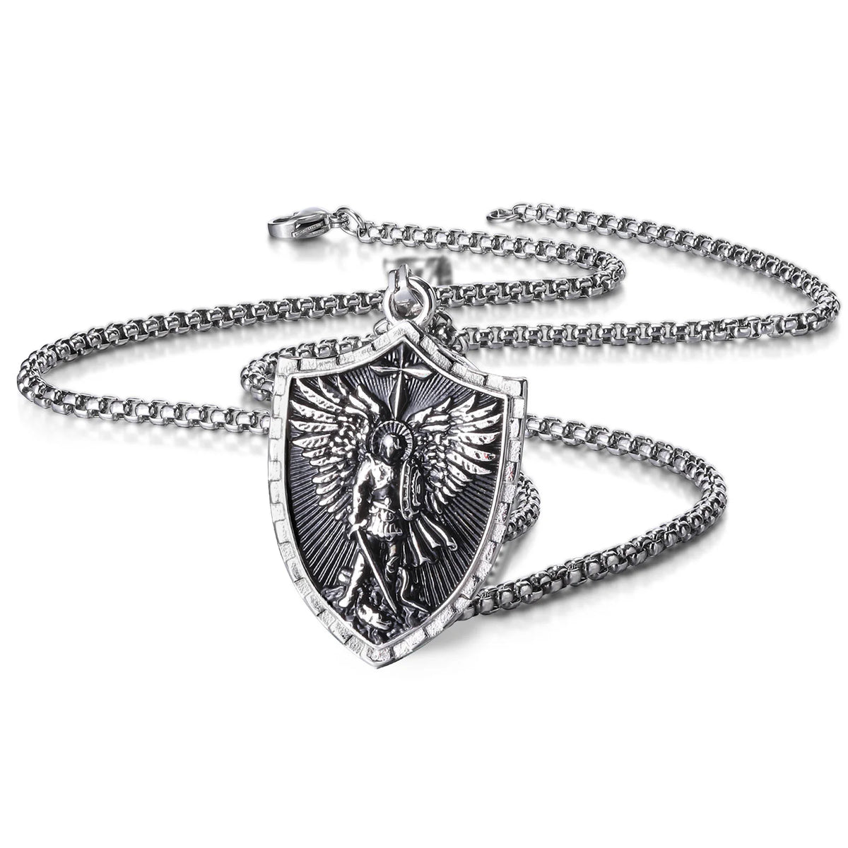 Bulwark Saint Michael Shield Necklace