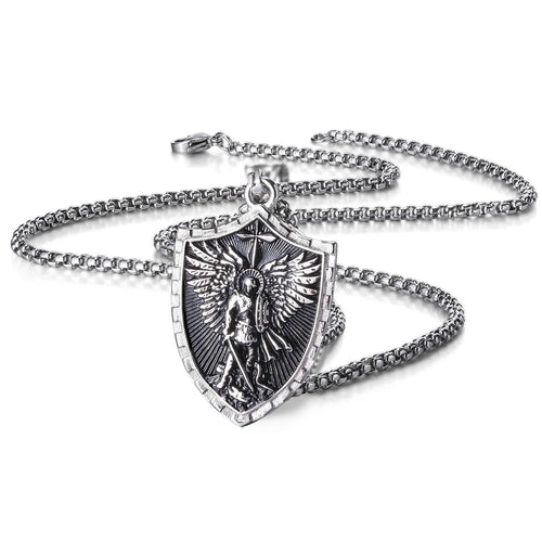 Bulwark Saint Michael Shield Necklace
