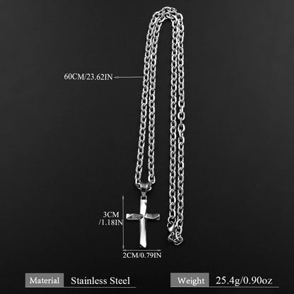 Sanctuary Oval Link Cross Necklace