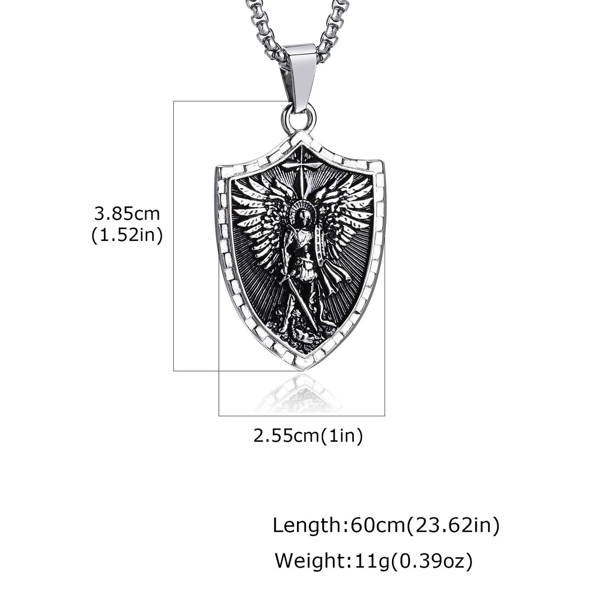 Bulwark Saint Michael Shield Necklace
