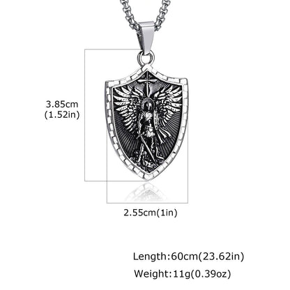 Bulwark Saint Michael Shield Necklace