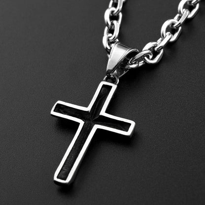 Sanctuary Oval Link Cross Necklace