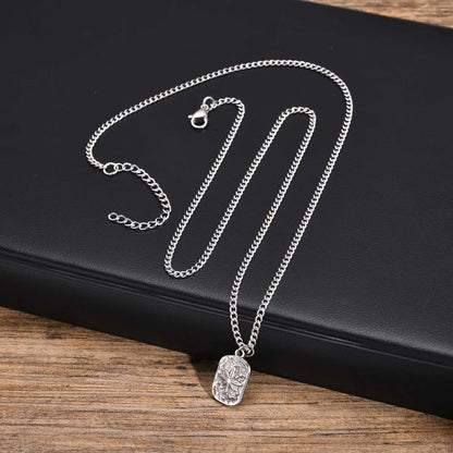 Northstar Hammered Dog Tag Necklace