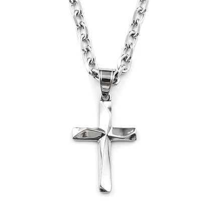 Sanctuary Oval Link Cross Necklace