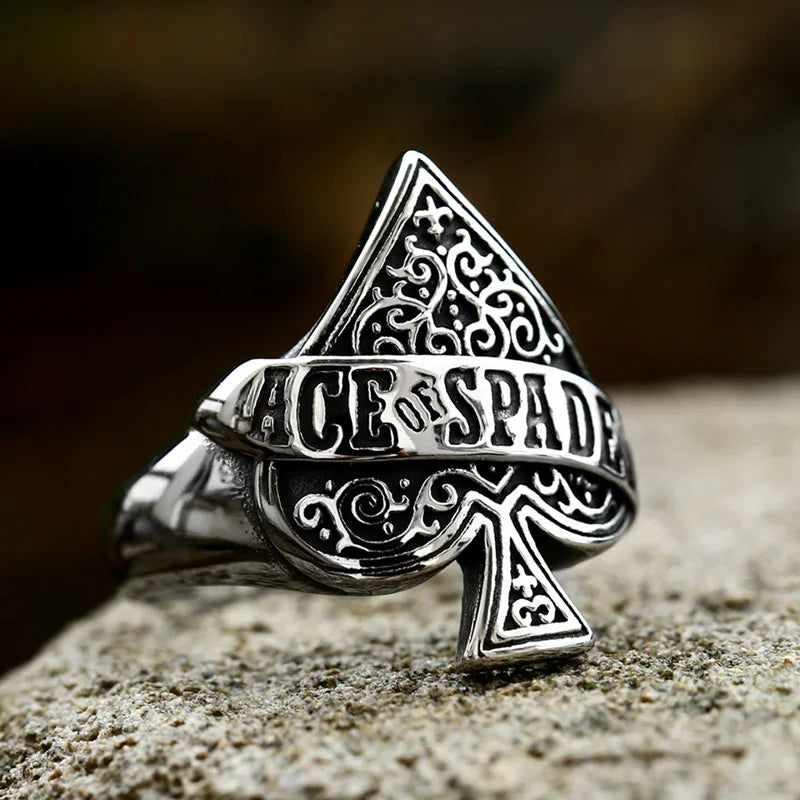 Wildcard Ace of Spades Ring
