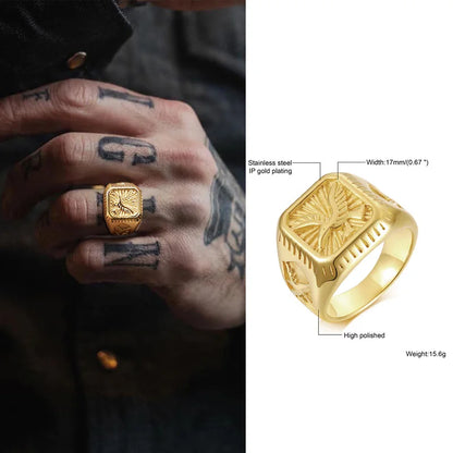 Talon Winged Eagle Signet Ring