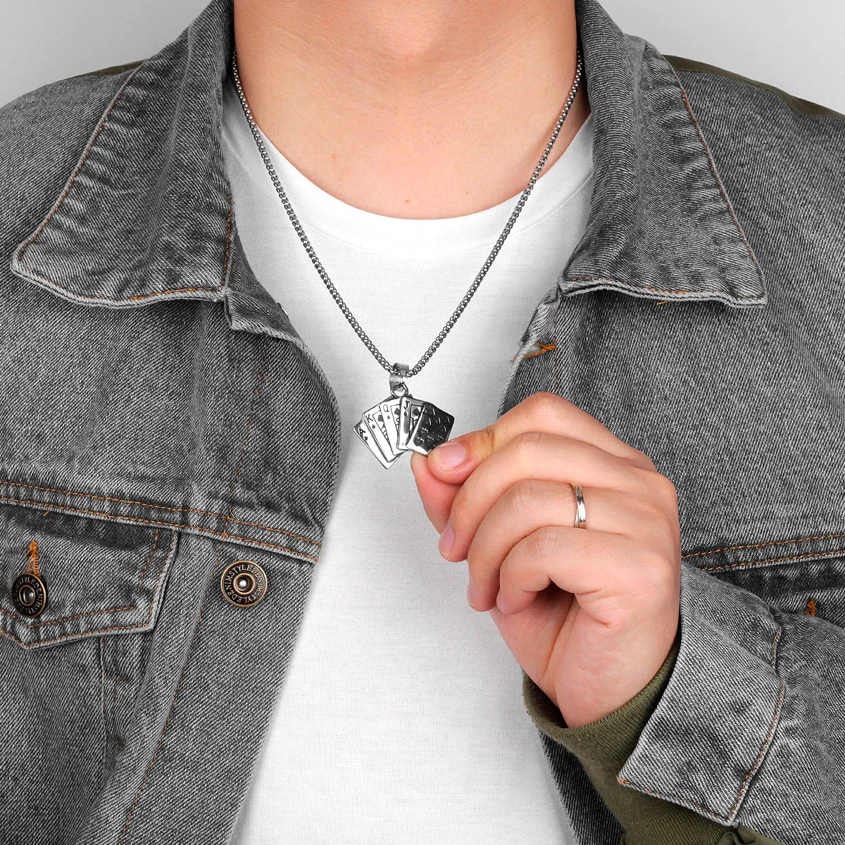 Royal Flush Pendant Necklace