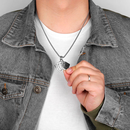 Royal Flush Pendant Necklace