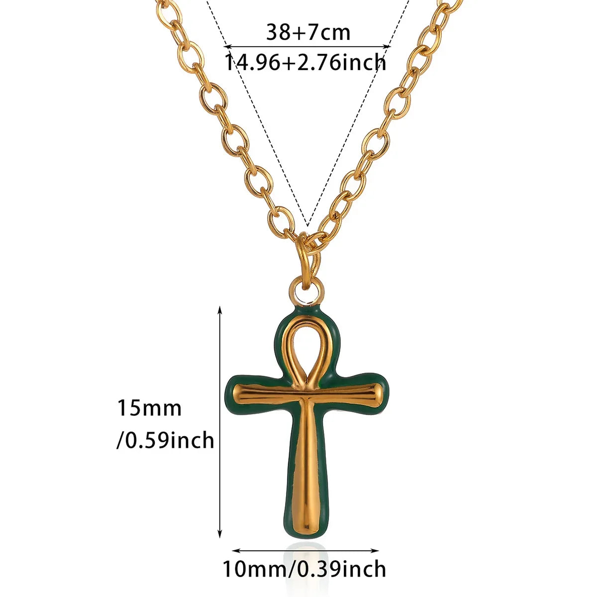 Vesper Cross Pendant Necklace