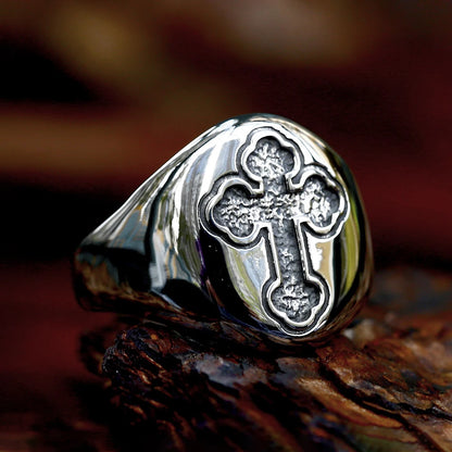 Reliquary Cross Amulet Ring