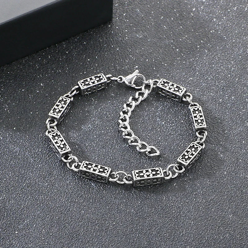 Wager Rose and Dice Charm Bracelet