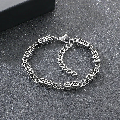 Wager Rose and Dice Charm Bracelet