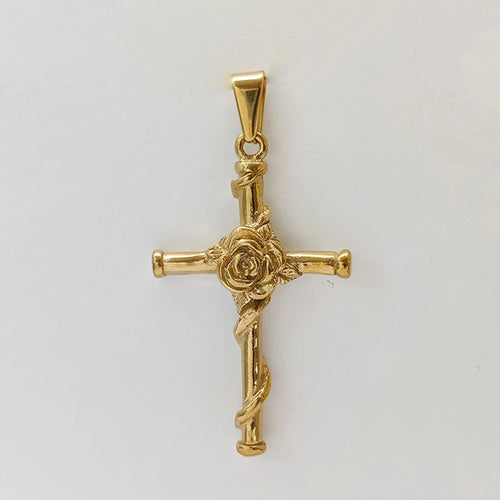 Briar Rose Cross Necklace