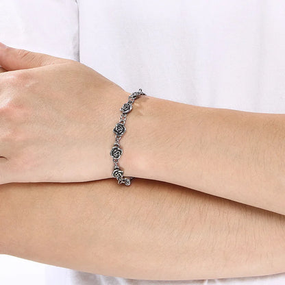 Wager Rose and Dice Charm Bracelet