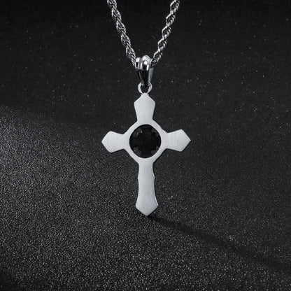 Penitent Twist Chain Cross Necklace