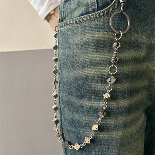 Snake Eyes Dice Wallet Chain