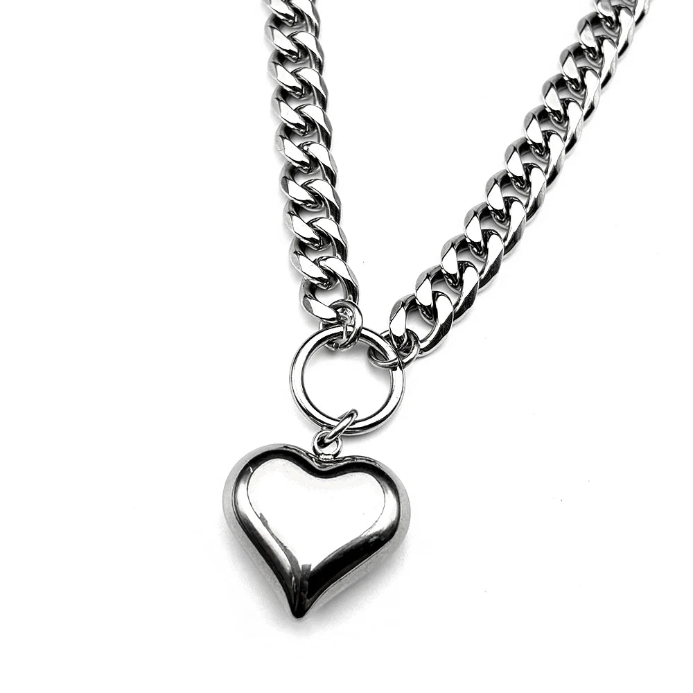 Heartbreaker Chunky Heart Necklace