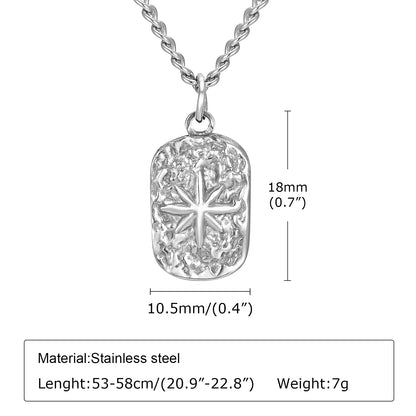 Northstar Hammered Dog Tag Necklace