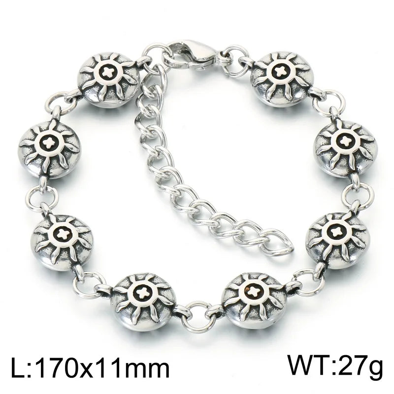 Wager Rose and Dice Charm Bracelet
