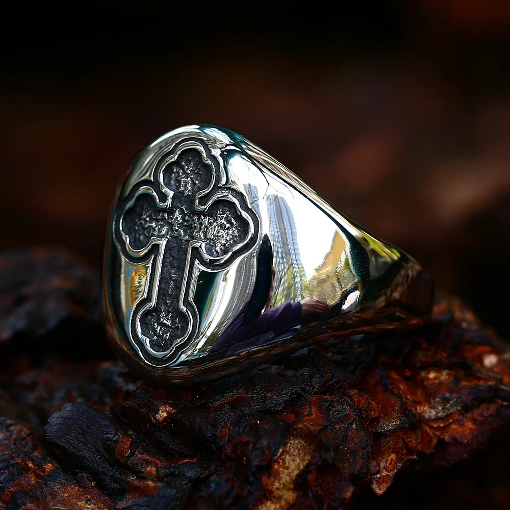 Reliquary Cross Amulet Ring