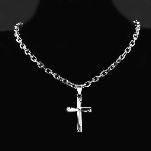 Sanctuary Oval Link Cross Necklace