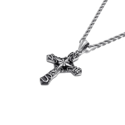 Penitent Twist Chain Cross Necklace