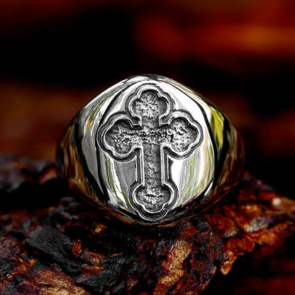 Reliquary Cross Amulet Ring
