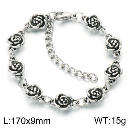 Wager Rose and Dice Charm Bracelet