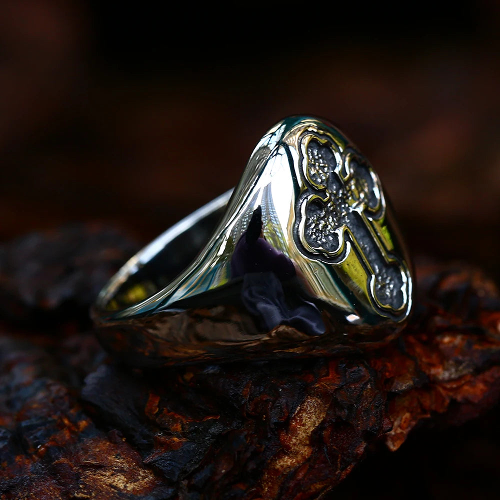Reliquary Cross Amulet Ring